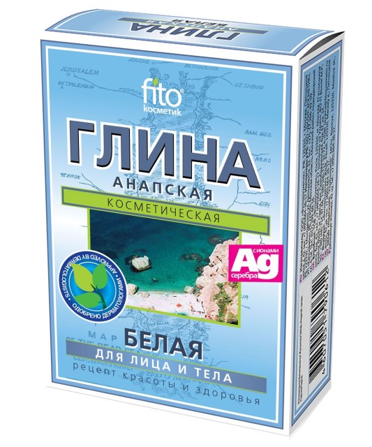 Изображение товара Белая глина Фитокосметик Анапская 100г для ухода за кожей лица и тела
