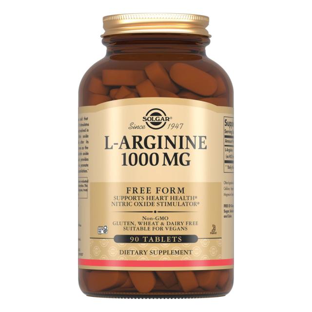 Изображение товара Солгар Л-аргинин таблетки 1000 мг №90 для улучшения эректильной функции и сердечно-сосудистой систе