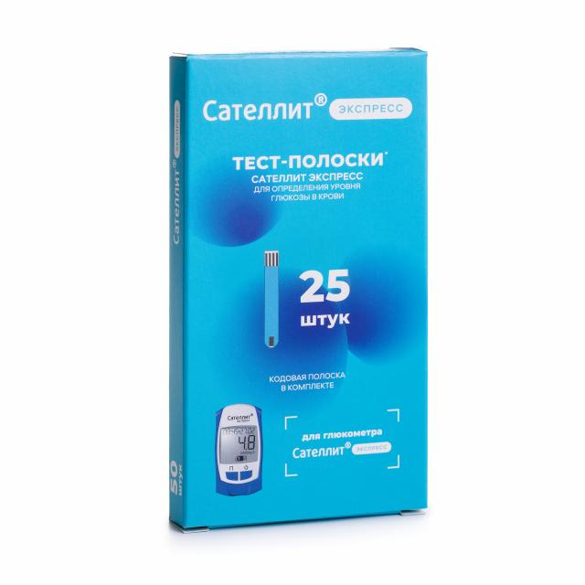 Изображение товара Сателлит Экспресс тест-полоски для глюкометра №25