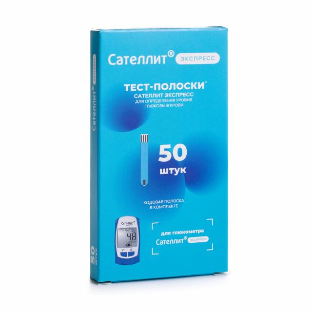 Изображение товара Сателлит Экспресс тест-полоски для глюкометра №50