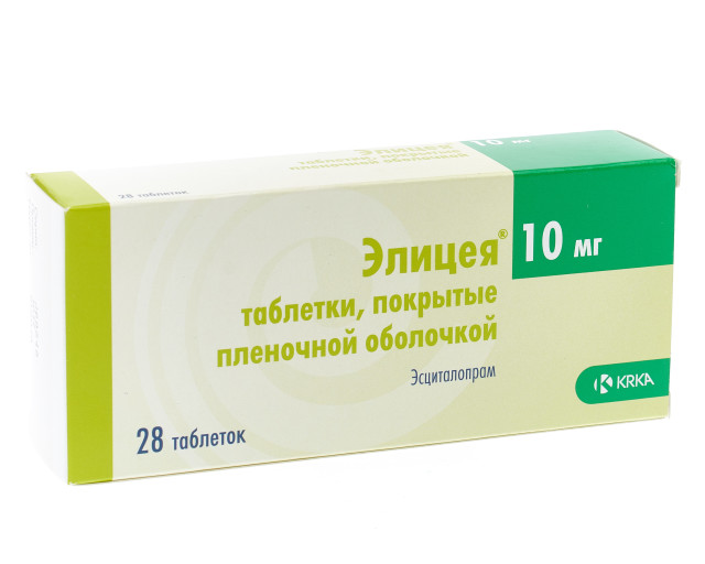 Изображение товара Элицея таблетки покрытые оболочкой 10мг №28 - антидепрессант