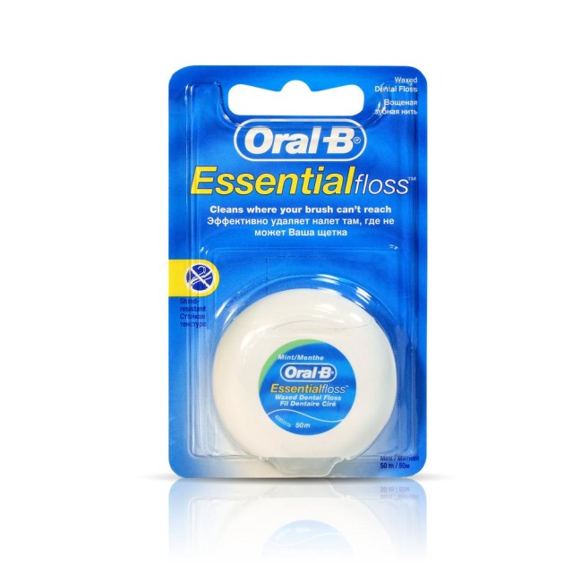 Изображение товара Зубная нить Oral-B Essential вощеная мята 50м для ежедневной гигиены полости рта