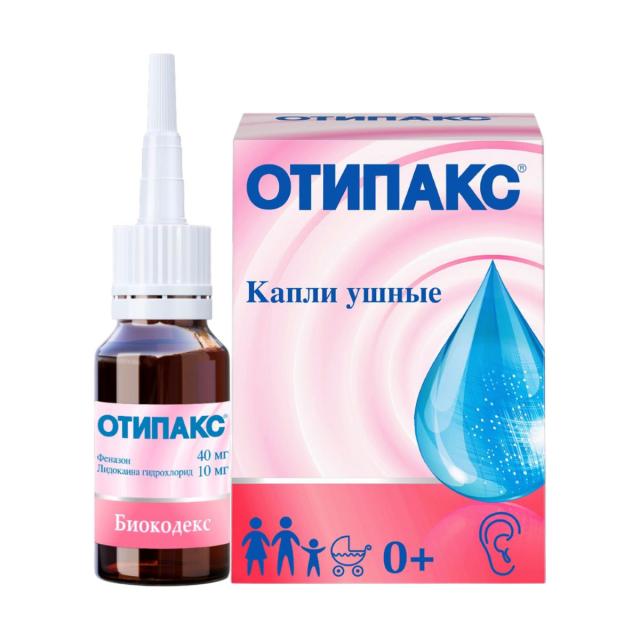 Изображение товара Отипакс ушные капли 16 г для лечения отита и боли у взрослых и детей