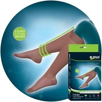 Изображение товара Би Велл Рехаб Гольфы компрессионные PRO 1 кл. прозрач. р.2 натур. JW-111