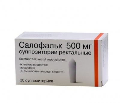 Изображение товара Салофальк суппозитории ректальные 500мг №30