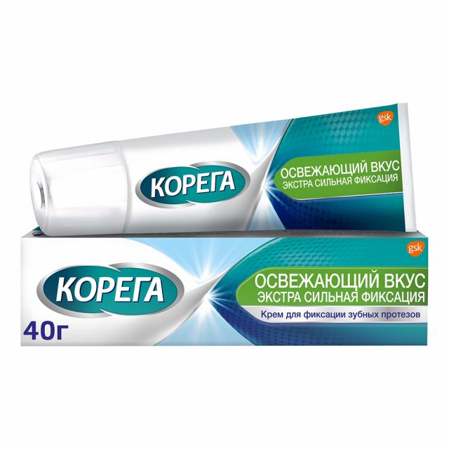 Изображение товара Корега крем для фиксации зубных протезов освежающий 40мл