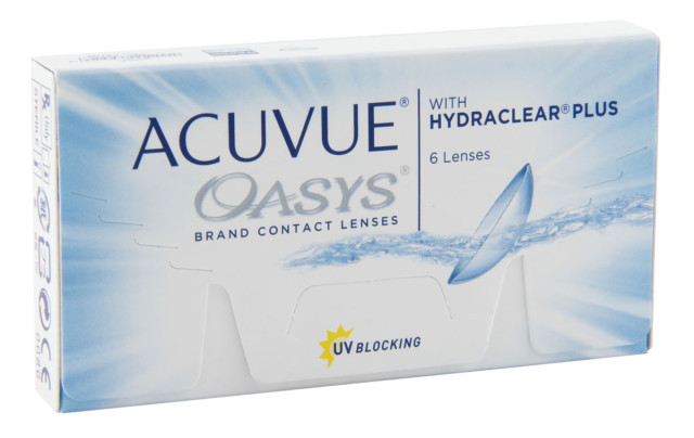 Изображение товара Двухнедельные контактные линзы Acuvue Oasys с УФ-защитой, 6 шт