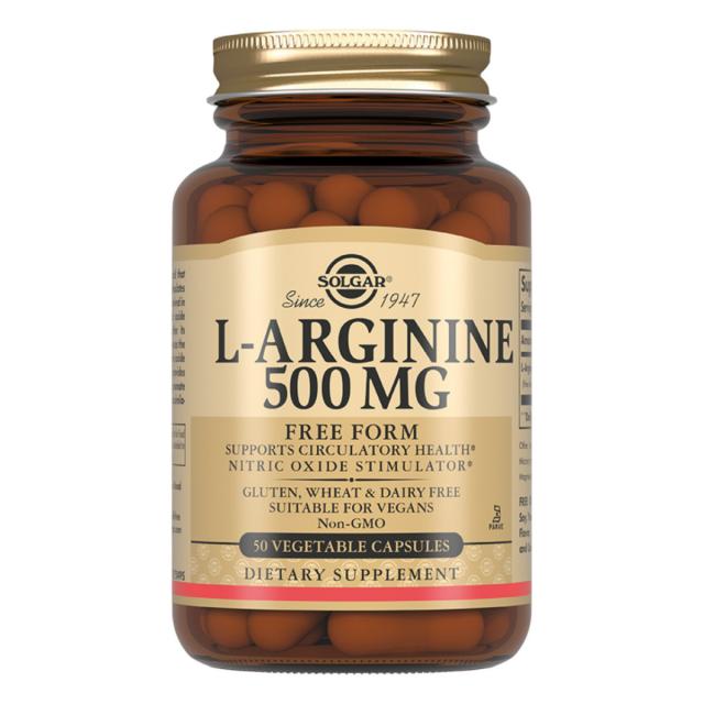 Изображение товара Солгар Л-аргинин капсулы 500 мг, 50 шт - биодобавка для улучшения здоровья