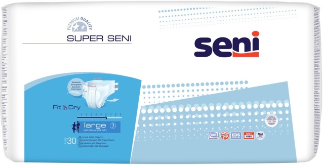 Изображение товара Подгузники для взрослых Super Seni размер L, упаковка 30 штук