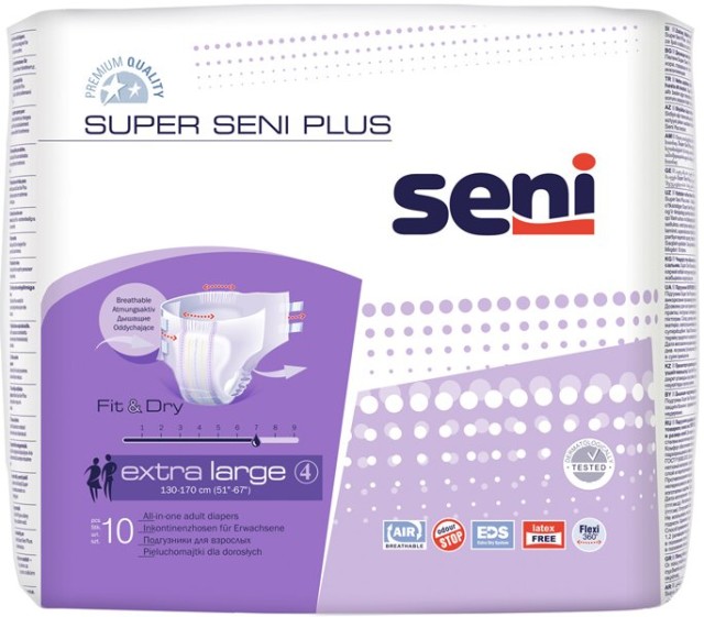 Изображение товара Подгузники Super Seni Plus XL для недержания сильной формы 10 шт
