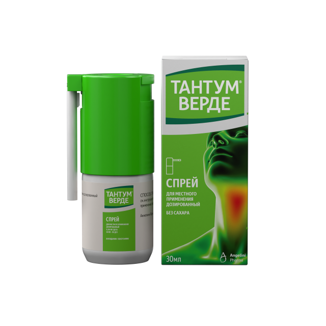 Изображение товара Тантум Верде спрей 0,255мг/доза 30мл с противовоспалительным действием