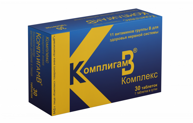 Изображение товара Комплигам B комплекс таблетки 30 шт биологическая добавка для витаминов группы B