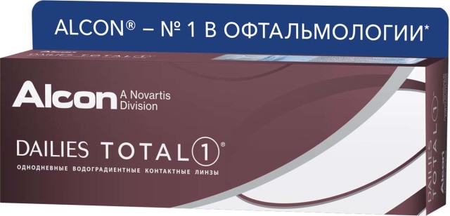 Изображение товара Однодневные контактные линзы DAILIES TOTAL 1, водоградиентные, -3,00 диоптрии