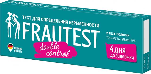 Изображение товара Тест для определения беременности Frautest Double Control 2 полоски