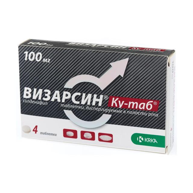 Изображение товара Визарсин Ку-таб таблетки 100мг - средство от эректильной дисфункции