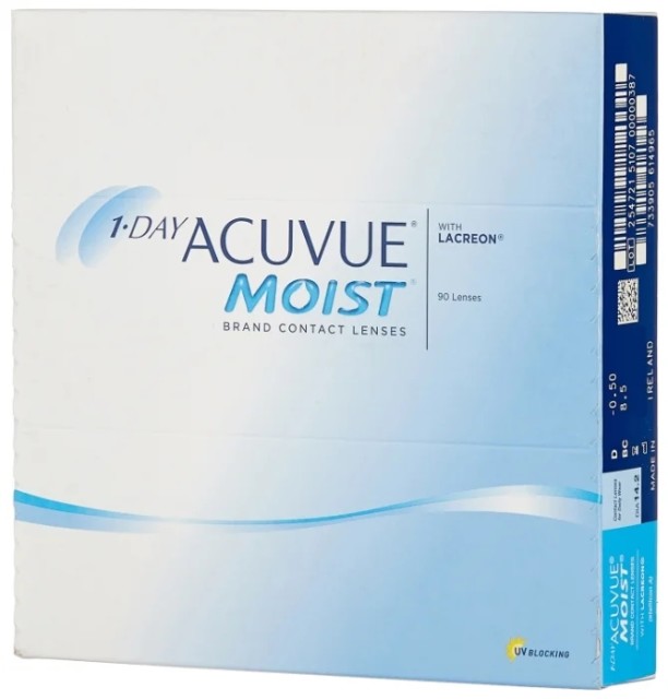 Изображение товара Однодневные контактные линзы 1-DAY ACUVUE MOIST с защитой от УФ, диоптрии -5