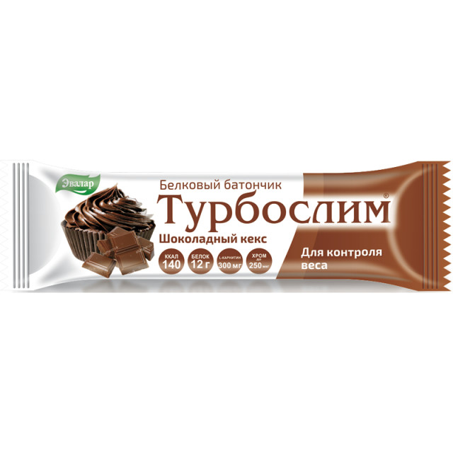 Изображение товара Турбослим батончик Эвалар шоколад. кекс 50г