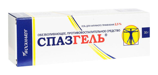 Изображение товара Спазгель гель 2,5% 30г