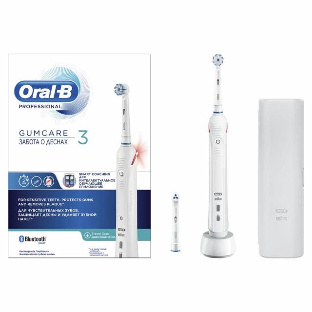 Изображение товара Электрическая зубная щетка Oral-B Pro 3 с функцией Smart Coaching для чувствительных десен