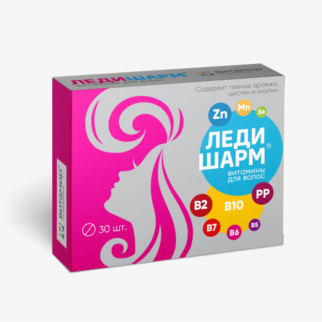 Изображение товара Ледишарм витамины для волос таблетки Витамир - 30 таблеток