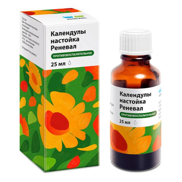 Изображение товара Календула Реневал настойка 25 мл для наружного и внутреннего применения