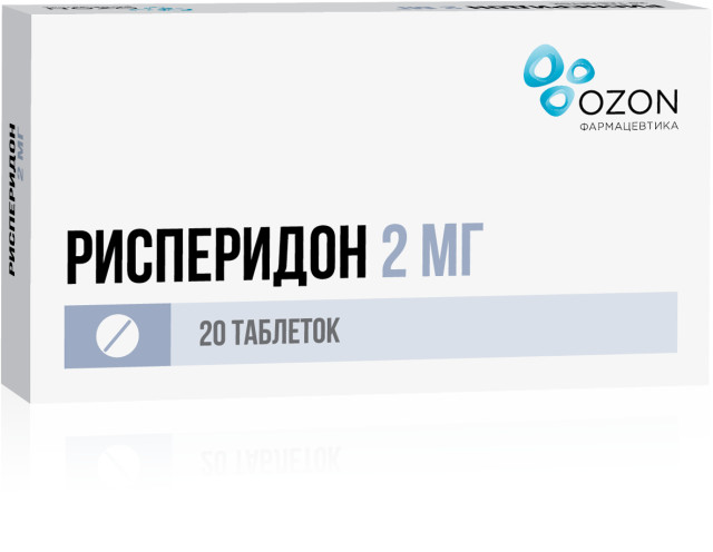 Изображение товара Рисперидон Озон таблетки покрытые оболочкой 2мг №20