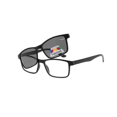 Изображение товара Очки прямоугольные пластик черные солнцезащитные UV Protect +3,0 21001/5