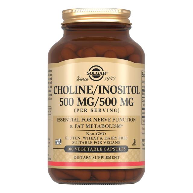 Изображение товара Капсулы Солгар Холин и инозитол 100 шт для поддержки печени и нервной системы