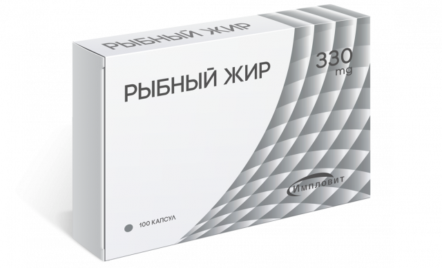 Изображение товара Рыбный жир капсулы 330мг №100 Импловит