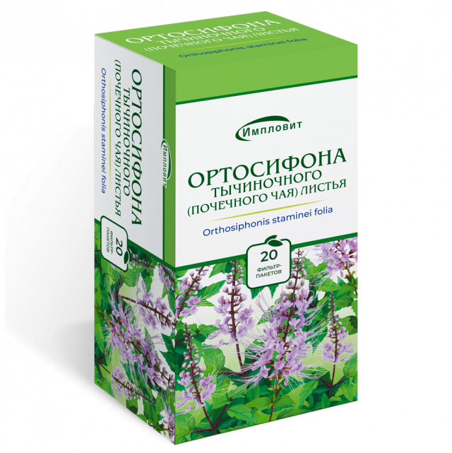 Изображение товара Почечный чай (ортосифон) 1,5г пакетик №20 Импловит для поддержания здоровья почек