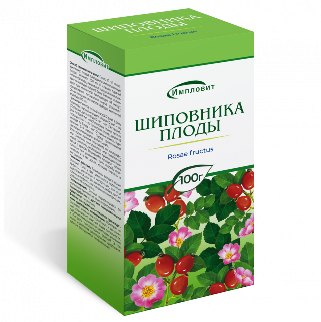 Изображение товара Шиповник плоды 100г Импловит - натуральный витаминный сбор для укрепления иммунитета
