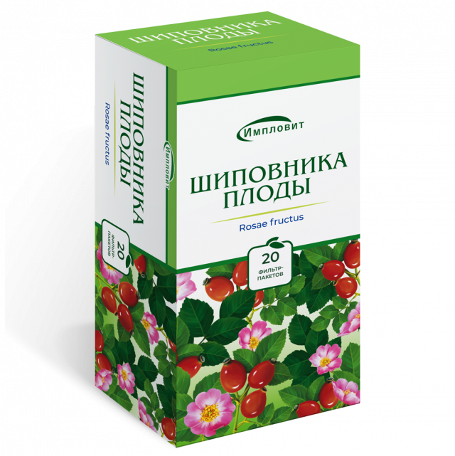 Изображение товара Шиповник плоды 2г пакетик №20 Импловит натуральный витаминный чай