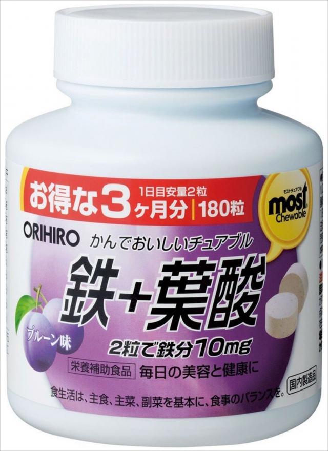 Изображение товара Железо со вкусом сливы ОРИХИРО, таблетки жевательные, 180 шт