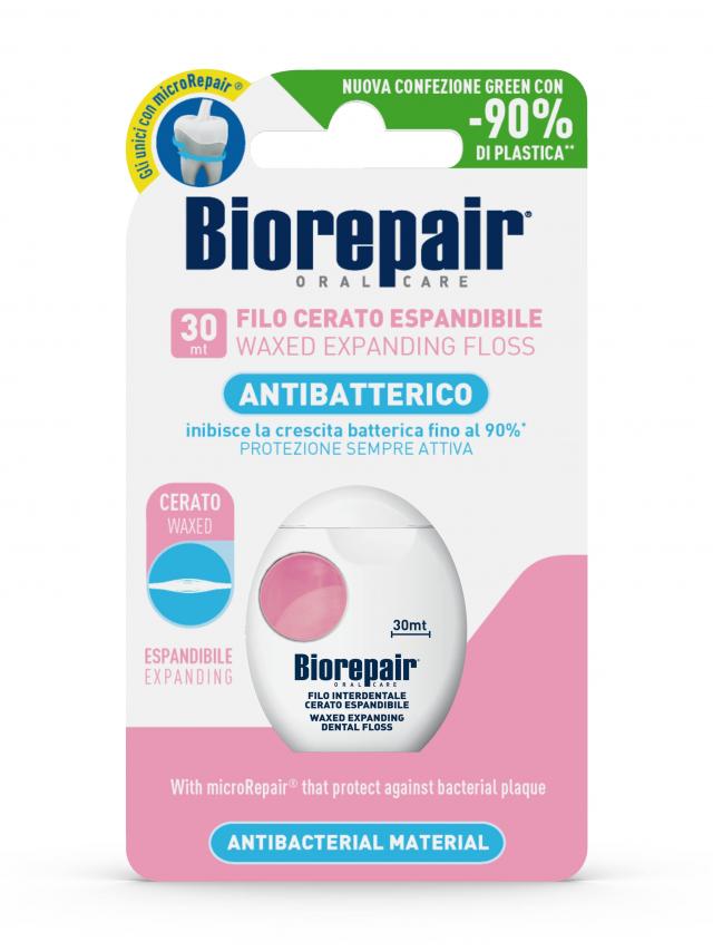 Изображение товара Вощеная расширяющаяся зубная нить Biorepair Filo Cerato 30м для чувствительных десен