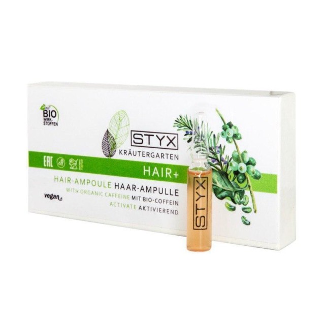 Изображение товара Ампулы для роста волос с био-кофеином Стикс Краутергартен 10 шт
