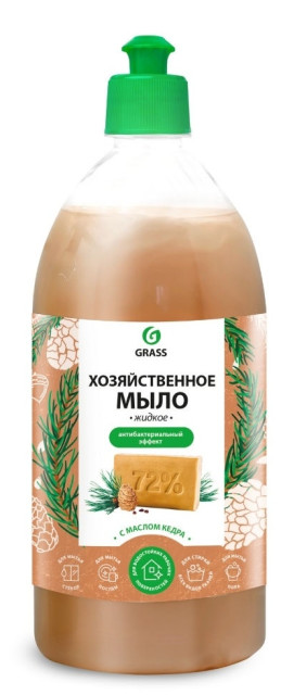 Изображение товара Грасс жидкое хозяйственное мыло с маслом кедра 1л для уборки и стирки