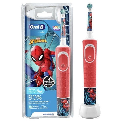 Изображение товара Электрическая детская зубная щетка ORAL-B Vitality Kids D100.413.2K Спайдермен