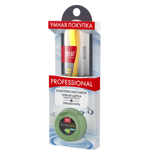 Изображение товара Сплат набор зубная щетка Ultra Complete и зубная нить DentalFloss