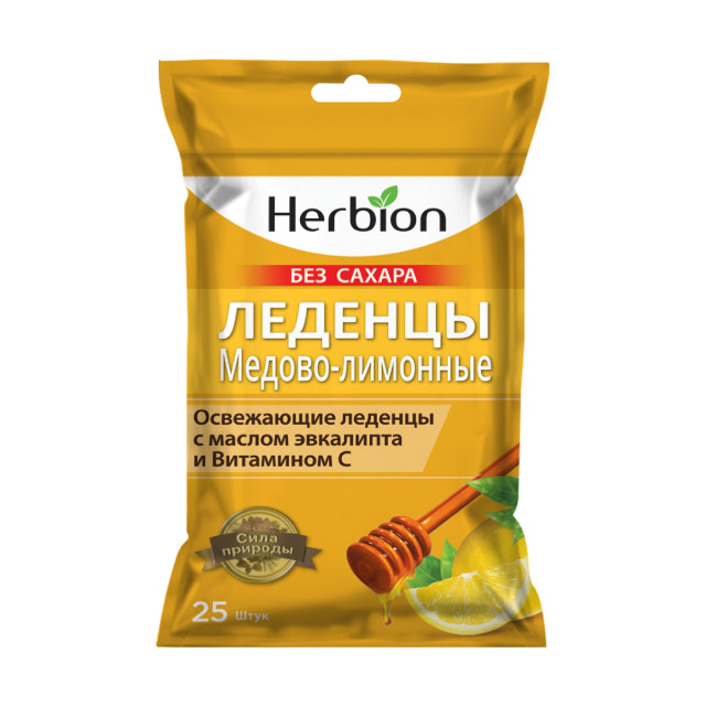 Изображение товара Хербион леденцы мед/лимон №25