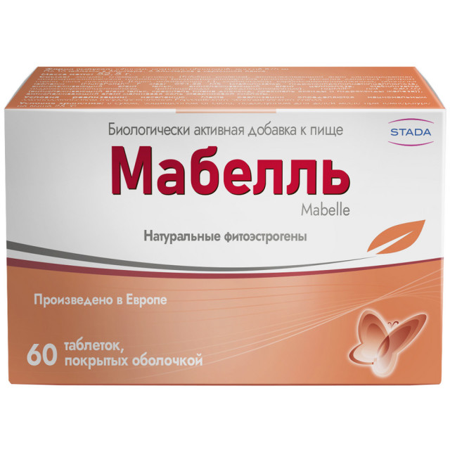 Изображение товара Мабелль таблетки покрытые оболочкой №60 для женского здоровья, изофлавоны и флаволигнаны