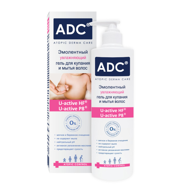Изображение товара Эмолентный гель для купания и мытья волос ADC Атопик Контроль 200мл