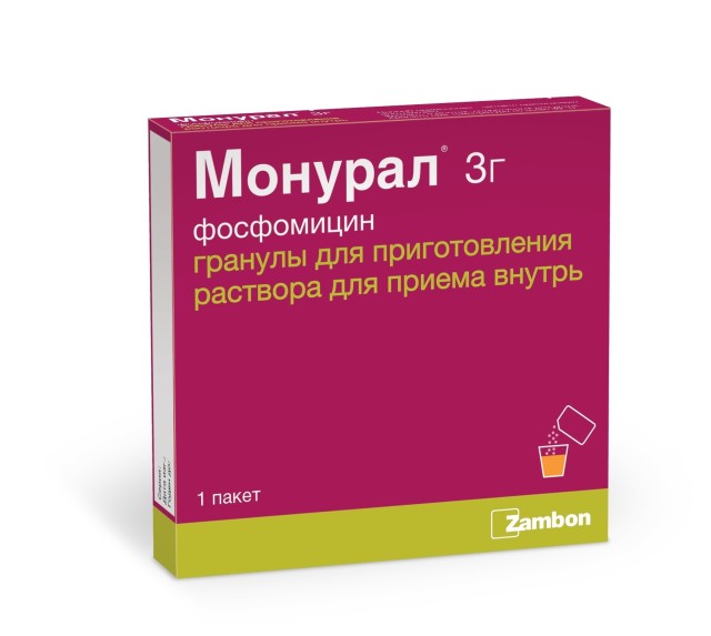 Изображение товара Монурал гранулы для раствора 3 г для лечения инфекций мочевыводящих путей