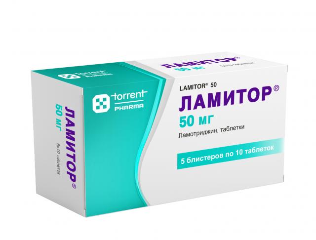 Изображение товара Ламитор 50 мг таблетки для лечения эпилепсии, 50 шт