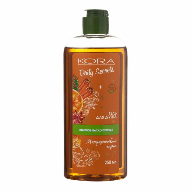 Изображение товара Кора Дэйли Сикрет гель для душа Мандариновый пирог 250мл для мягкого очищения и аромата