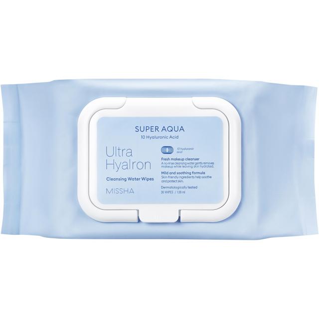 Изображение товара MISSHA Super Aqua Ultra Hyalron салфетки для снятия макияжа 30 штук