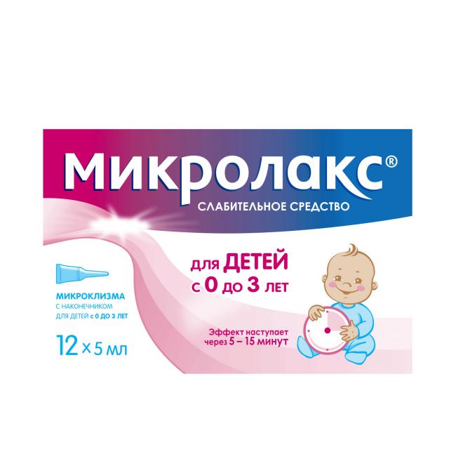 Изображение товара Микролакс раствор для ректального введения 5мл №12 для детей и взрослых