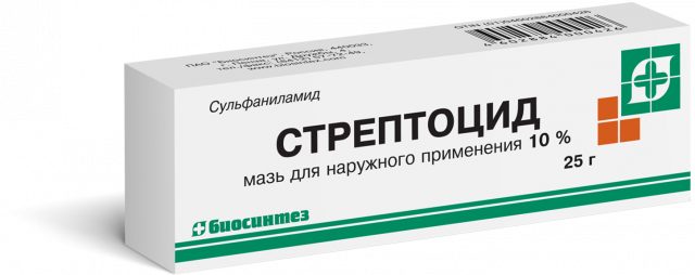 Изображение товара Стрептоцид мазь 10% 25г Биосинтез