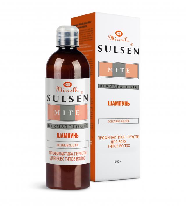 Изображение товара Мирролла Сульсен Мите шампунь против перхоти 500 мл для ухода за кожей головы