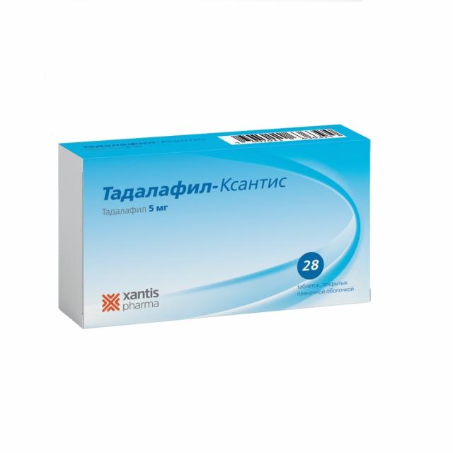 Изображение товара Тадалафил-Ксантис таблетки для лечения эректильной дисфункции 5мг №28