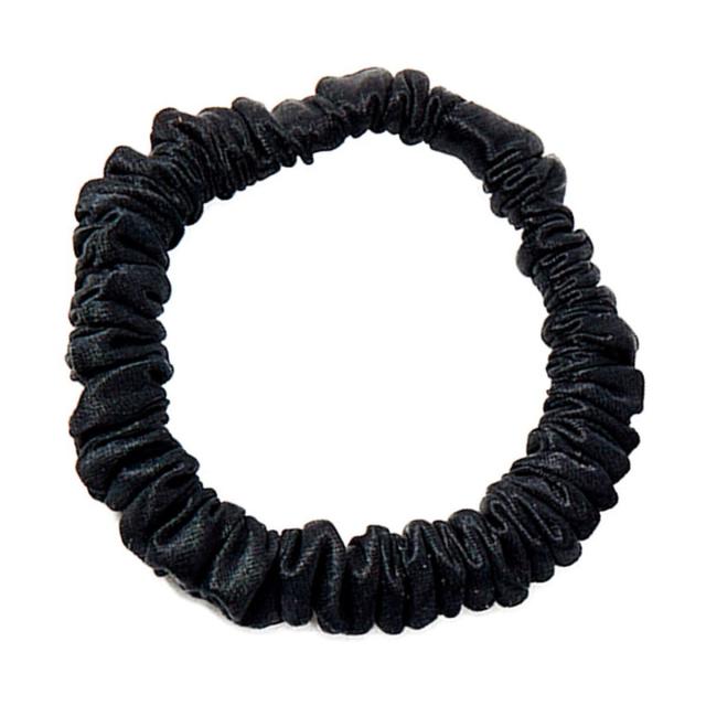 Изображение товара Натуральные узкие шёлковые резинки для волос Эрис Силк 10 мм черные